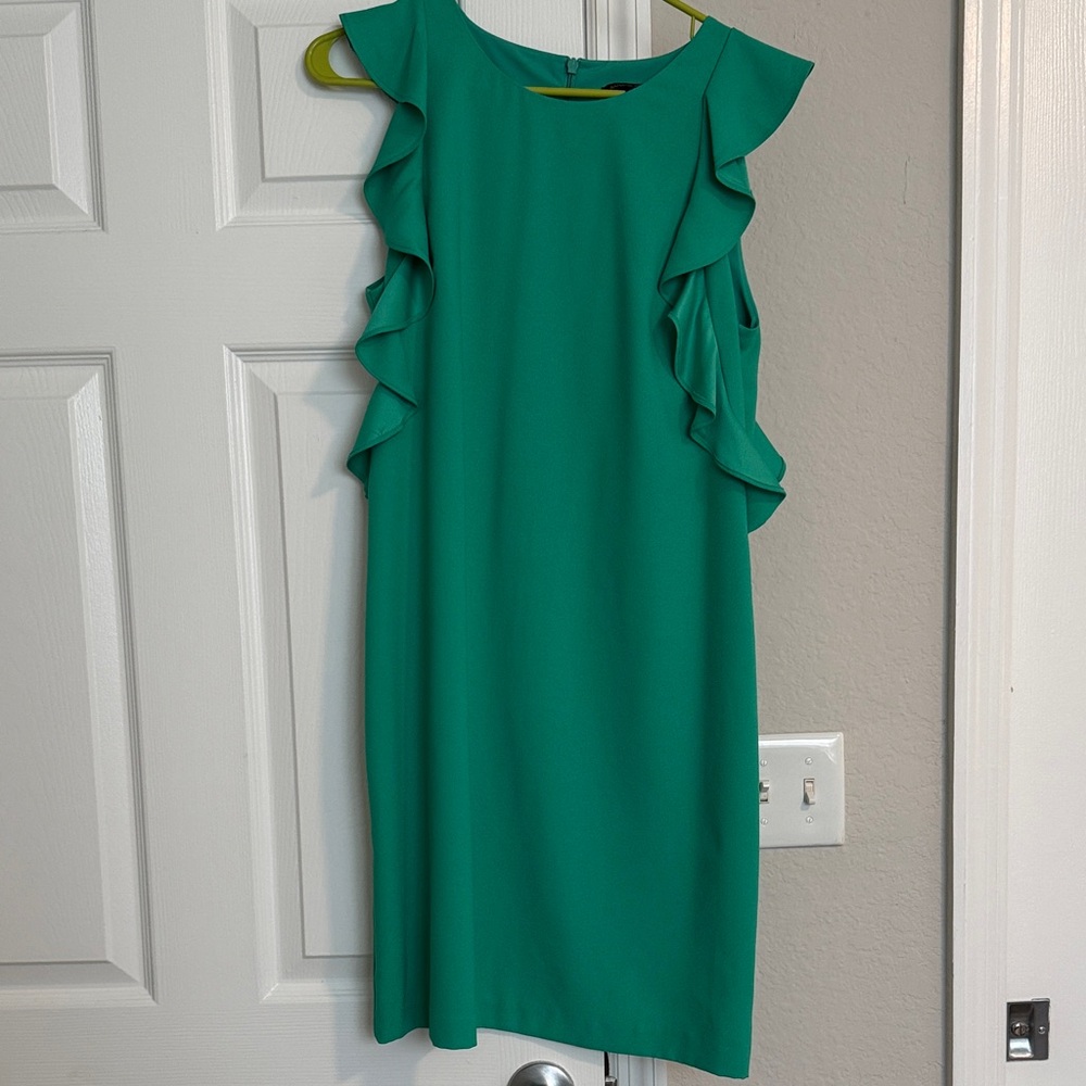 Banana Republic green Ruffle sleeve Dress